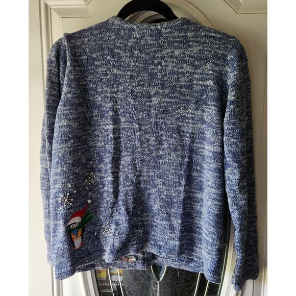 Christopher & Banks Hand Embroidered Christmas Holiday  Sweater Size Small - Picture 2 of 9